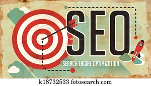 SEO Concept. Poster in Flat Design. SEO Concept. Poster in Flat Design.