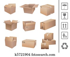 shipping boxes collection