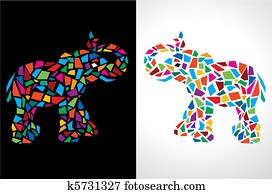 Abstract Elephant Illustration Abstract Elephant Illustration