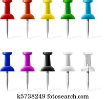 Colored push pins Colored push pins
