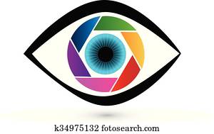 Eye shutter icon vector logo Eye shutter icon vector logo