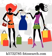 moda, shopping, mulheres