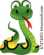 Funny snake cartoon Clipart | k9716785 | Fotosearch