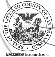 3D Seal of San Francisco (California), USA. 3D Illustration. 3D Seal of San Francisco (California), USA. 3D Illustration.
