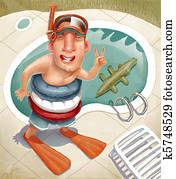 a man and a swimming pool a man and a swimming pool