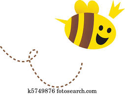 madre, abeja de reina, aislado, blanco