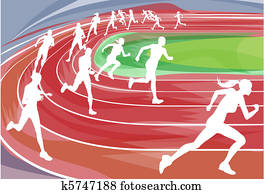 Running Race on Track Running Race on Track