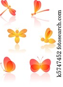 Set of insects. Set of insects.