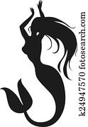 Silhouette dance mermaid Silhouette dance mermaid