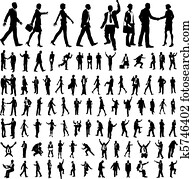 Very many high quality business people silhouettes Very many high quality business people silhouettes