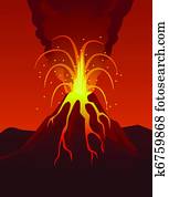 Volcano eruption Volcano eruption