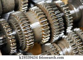 automóvel, motor, ou, transmissão, engrenagem, caixa