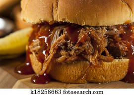Barbeque Pulled Pork Sandwich Barbeque Pulled Pork Sandwich