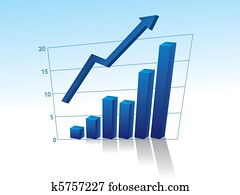 Business graph with arrow Business graph with arrow