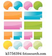 colorful sticker , postit set