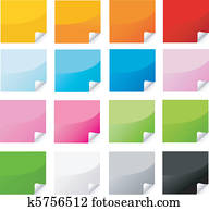 colorful sticker , postit set