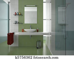 modern green bathroom