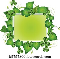 st., Patrick%u2019s, dia, três, folheado, clo