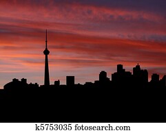 Toronto skyline at sunset Toronto skyline at sunset