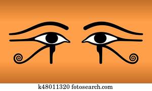 augenpaar, von, Horus., Wedjat., uralt, aegyptisch, symbol augenpaar, von, Horus., Wedjat., uralt, aegyptisch, symbol