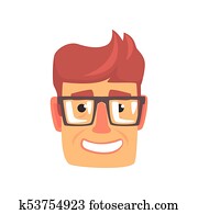 Clip Art of , eyeglasses, glasses, man, optical, optician, people