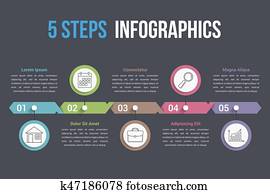 Five Steps Infographics Five Steps Infographics