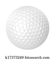 Golf Ball Isolated Golf Ball Isolated