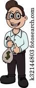 loan officer vector cartoon