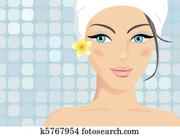 Vector spa girl
