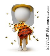 3d small people - beekeeper 3d small people - beekeeper