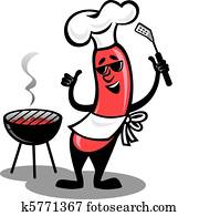 bbq, cachorro quente