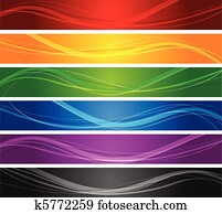 colorful wavy line banners colorful wavy line banners