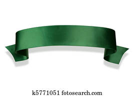 Green ribbon banner Green ribbon banner