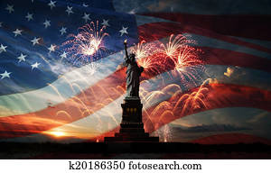 independência, day., liberdade esclarecendo mundo