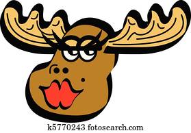 Moose Female Cartoon Moose Female Cartoon