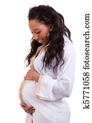 Pregnant woman smiling Pregnant woman smiling