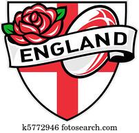 Rugby England rose flag shield Rugby England rose flag shield