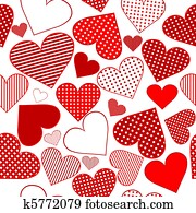 Seamless pattern background with red stylized hearts Seamless pattern background with red stylized hearts