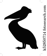 silhouette of pelican silhouette of pelican