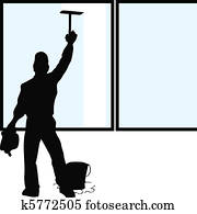 Silhouette window cleaner Silhouette window cleaner