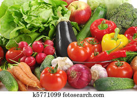 Variety of raw vegetables