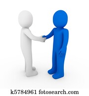 3d, ludzki, handlowy, uzgodnienie