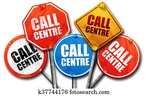 call centre, 3D rendering, street signs