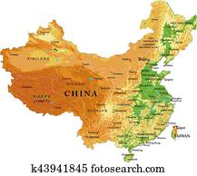 China relief map China relief map