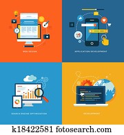 flache, heiligenbilder, für, webentwicklung flache, heiligenbilder, für, webentwicklung