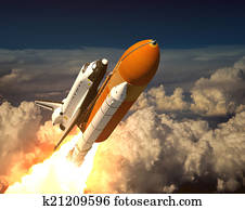 Space Shuttle In The Clouds Space Shuttle In The Clouds