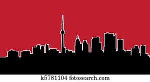Toronto Skyline Silhouette Toronto Skyline Silhouette