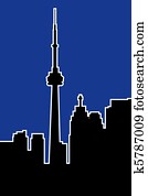 Toronto Skyline Silhouette Toronto Skyline Silhouette