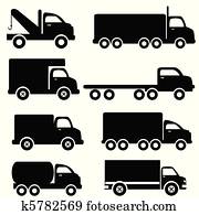 Truck silhouettes
