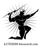 vorderansicht, von, griechischer gott, zeus vorderansicht, von, griechischer gott, zeus